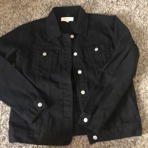 Black denim jacket